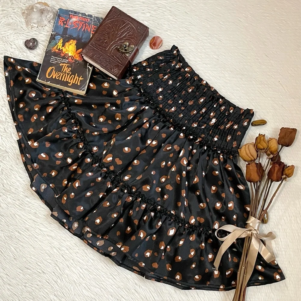 Altard State leopard print mini ruffled skirt - Picture 3 of 13